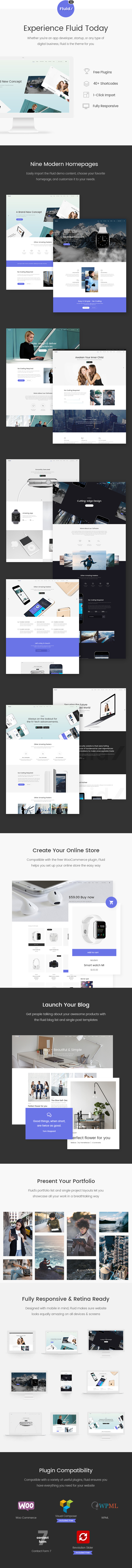 Fluid - Startup and App Landing Page Theme - 1